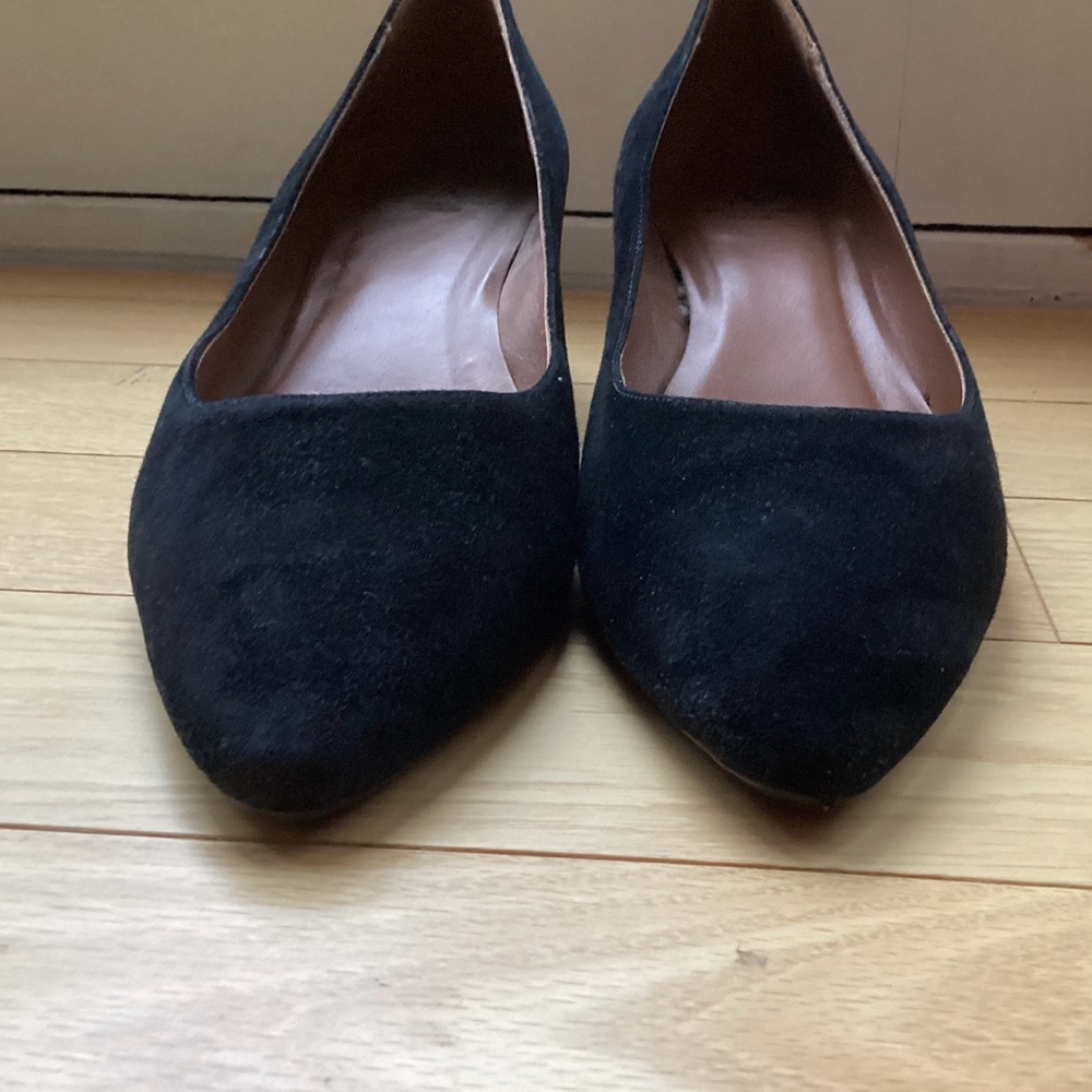 Aquatalia Pasha Black Suede Weatherproof Block Heel Pumps Size 12M - Picture 7 of 10